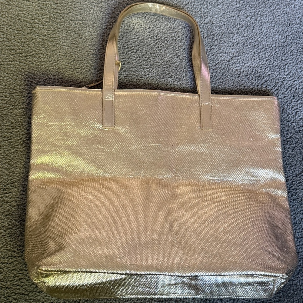Michael Kors Gold Metallic Tote Bag with Tassels! - Picture 3 of 15